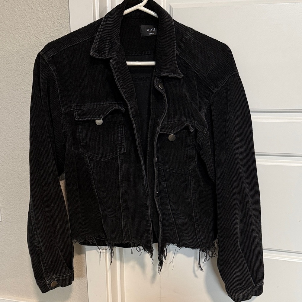 Vici Charcoal Corduroy Jacket